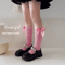 Velvet Princess Bow Knee High Socks For Girls Soft Lolita Style 9