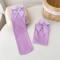 Velvet Princess Bow Knee High Socks For Girls Soft Lolita Style 7