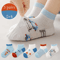 BreezeStep Summer Cotton Kids Socks 5 Pair Cartoon Mesh Set 1