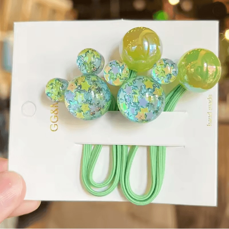 SweetCharm Cartoon Princess Hair Bands For Girls 2 Piece Set 4