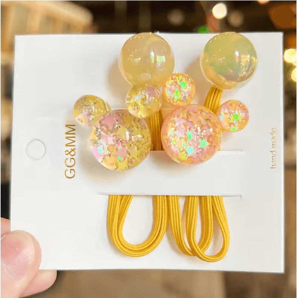 SweetCharm Cartoon Princess Hair Bands For Girls 2 Piece Set 7