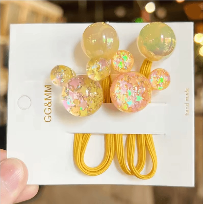 SweetCharm Cartoon Princess Hair Bands For Girls 2 Piece Set 7