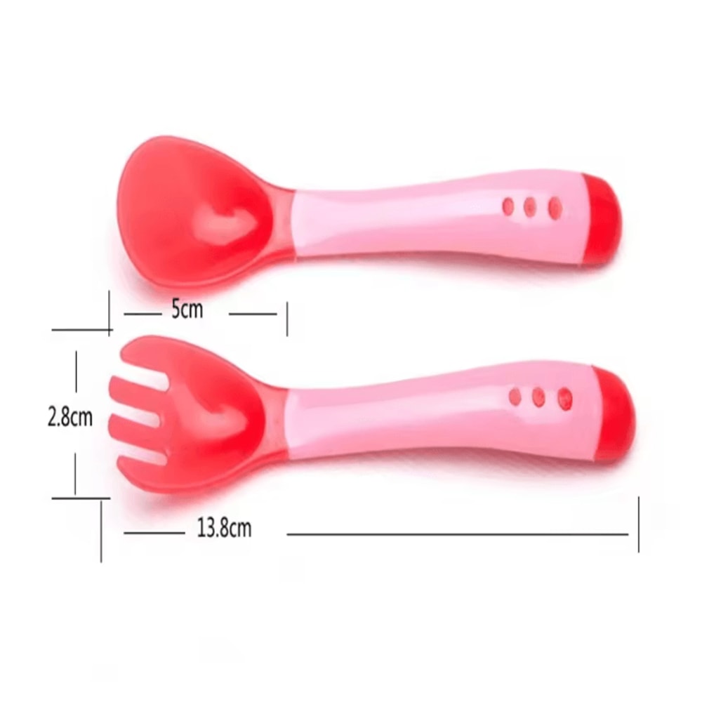 ThermoSafe Baby Temperature Sensing Spoon And Fork Set 3