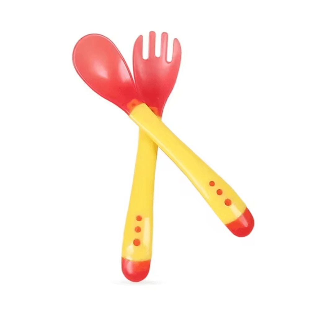 ThermoSafe Baby Temperature Sensing Spoon And Fork Set 4