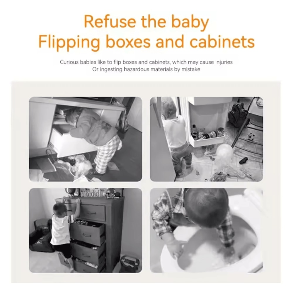 SecureHome Baby Cabinet Locks 6 Pack Adjustable Safety Straps 1