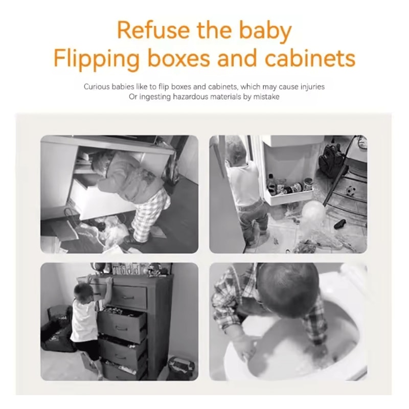 SecureHome Baby Cabinet Locks 6 Pack Adjustable Safety Straps 1