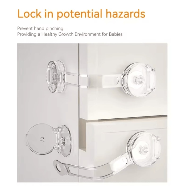 SecureHome Baby Cabinet Locks 6 Pack Adjustable Safety Straps 2