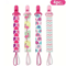 ColorSafe Baby Pacifier Clips 4 Piece Cotton Canvas Set 4