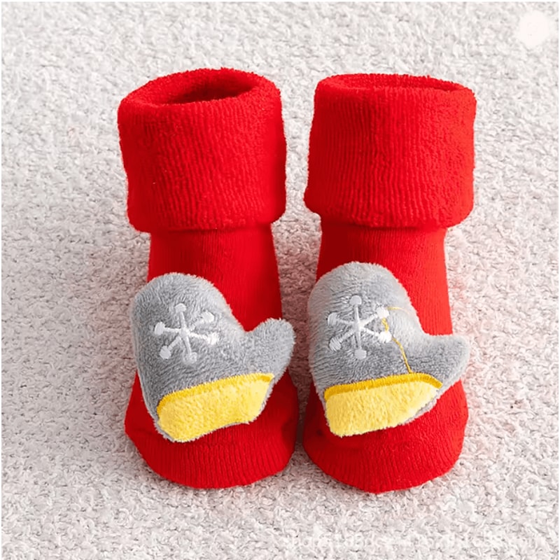 CozySnow Christmas Baby Socks Warm Knitted Snowman And Deer Mid Socks 8