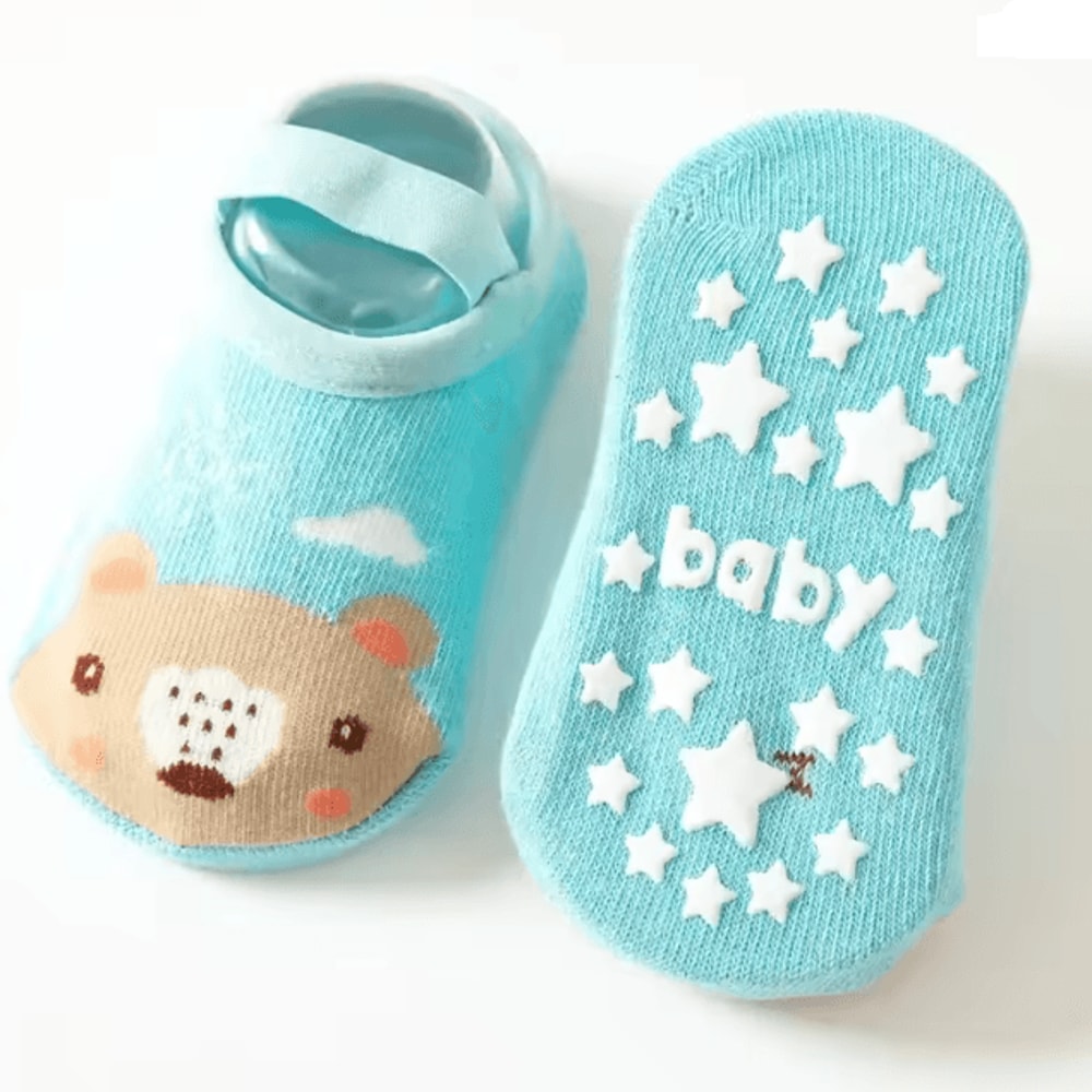 ActiveGrip Kids Trampoline Socks Soft Cotton Non Slip Ankle Socks 8