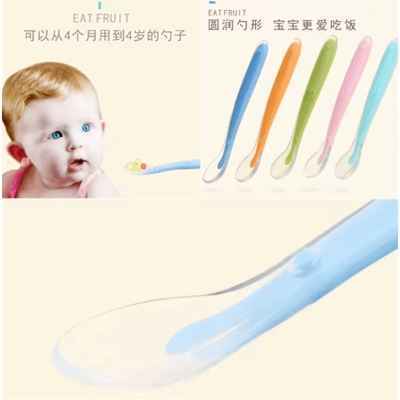 GentleFeed Silicone Baby Spoons BPA Free Soft Infant Feeding Utensils 0