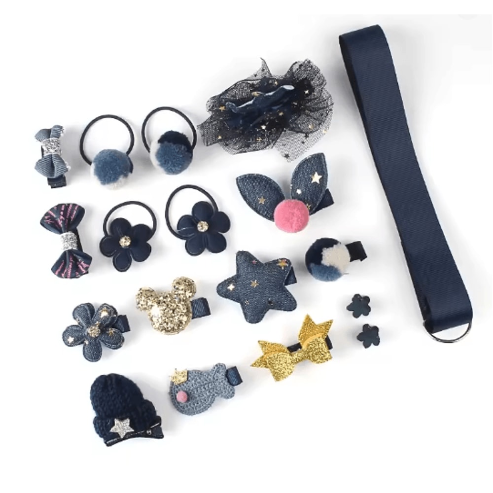 Princess Bloom 18 Piece Butterfly Hair Clips And Baby Girl Headwear Set 4