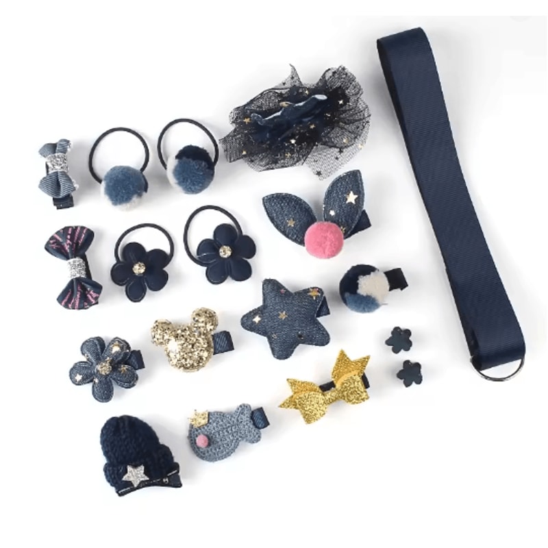 Princess Bloom 18 Piece Butterfly Hair Clips And Baby Girl Headwear Set 4