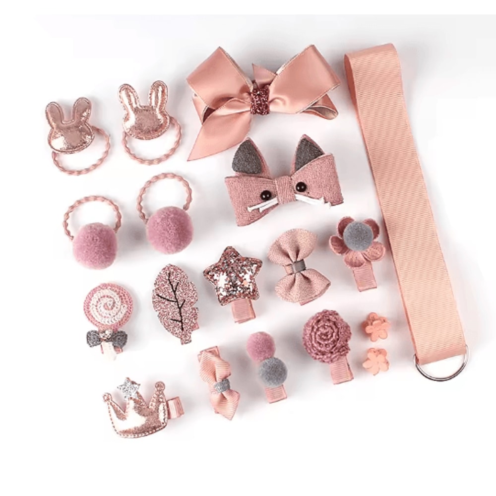 Princess Bloom 18 Piece Butterfly Hair Clips And Baby Girl Headwear Set 6