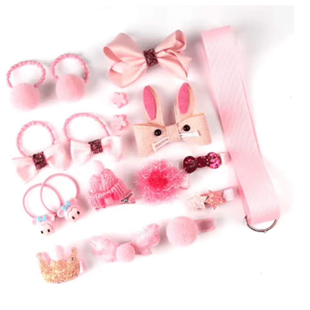 Princess Bloom 18 Piece Butterfly Hair Clips And Baby Girl Headwear Set 5