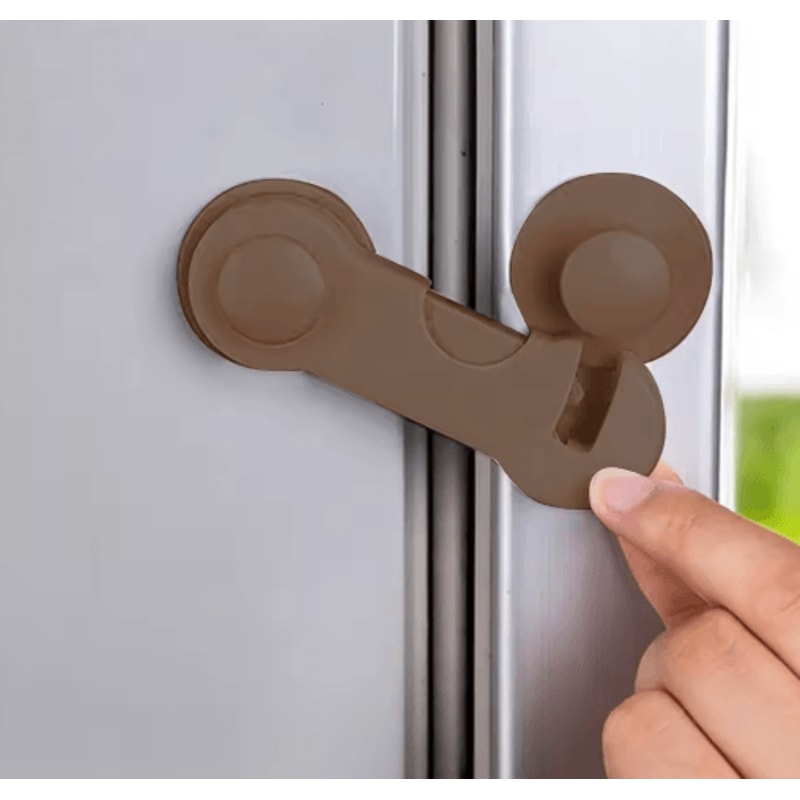 SecureLatch Baby Proof Cabinet Locks 5 Pack Adhesive Safety Latches 3