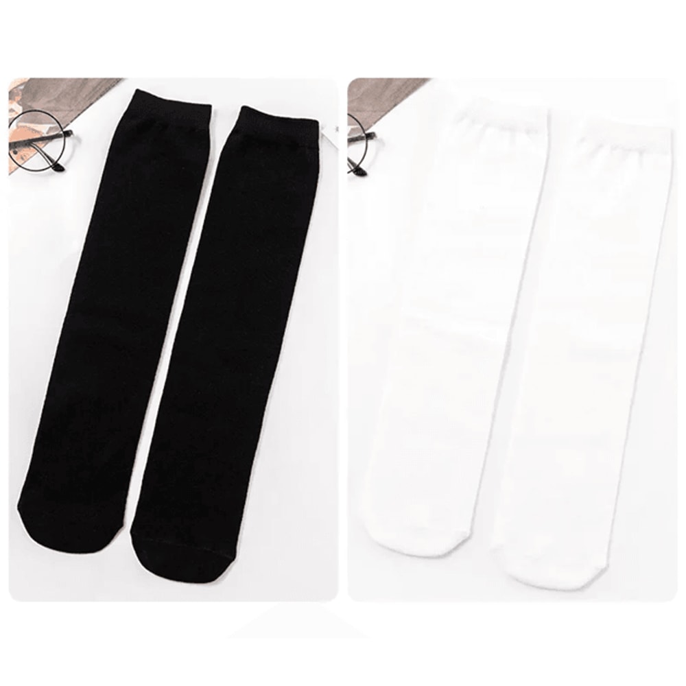 ClassicStep Girls Over The Knee Socks Cotton School Thigh High Stockings 2