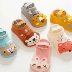 cozygrip newborn non slip cotton baby socks cartoon toddler floor socks