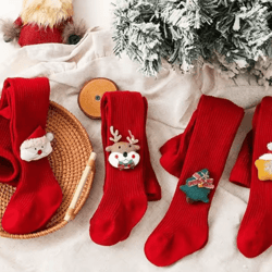 cozyfest baby christmas tights – soft knitted baby christmas tights for warm winter comfort