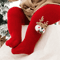 CozyFest Baby Christmas Tights Soft Knitted Baby Christmas Tights For Warm Winter Comfort 3
