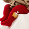CozyFest Baby Christmas Tights Soft Knitted Baby Christmas Tights For Warm Winter Comfort 4
