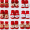 Cozy Christmas Baby Floor Socks With Santa And Snowman Knit Design 0