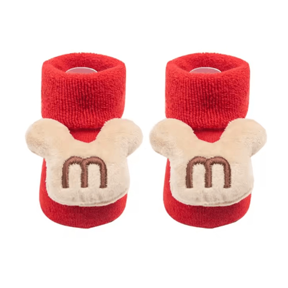 Cozy Christmas Baby Floor Socks With Santa And Snowman Knit Design 9