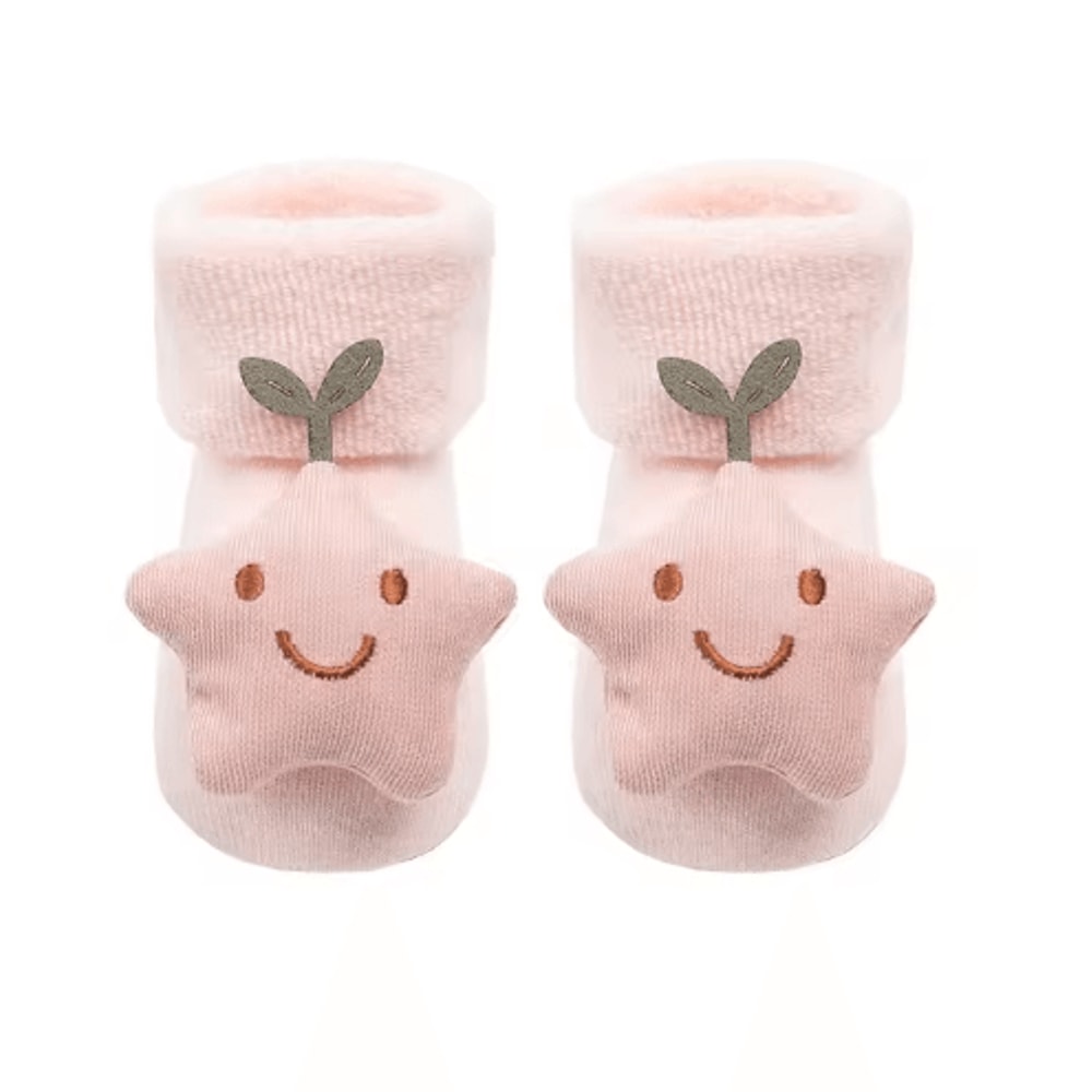 Cozy Christmas Baby Floor Socks With Santa And Snowman Knit Design 12