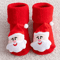 Cozy Christmas Baby Floor Socks With Santa And Snowman Knit Design 4