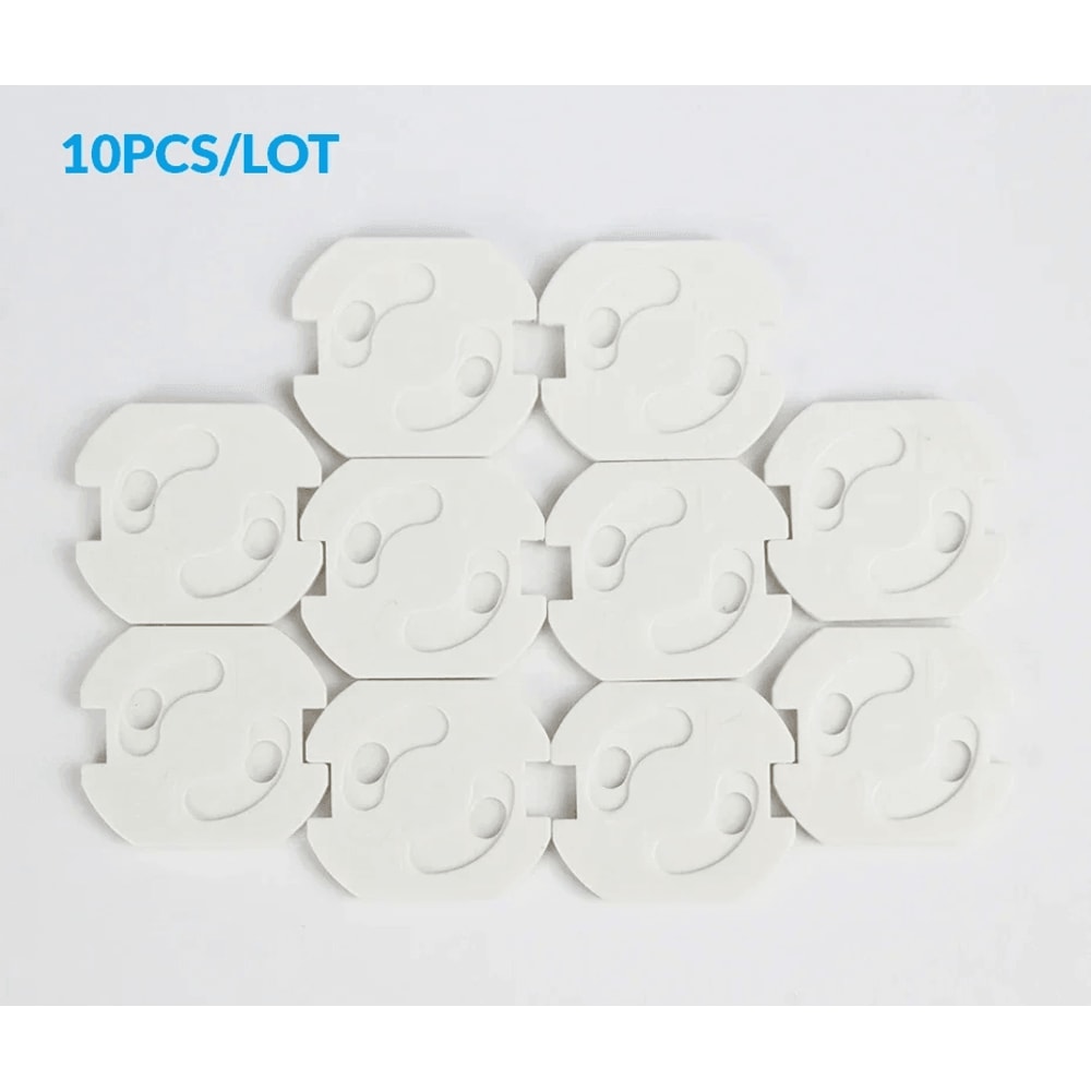 EU Baby Safety Outlet Covers 10 Pack Childproof Electrical Socket Protectors 2