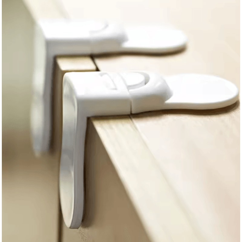 Child Safety Drawer Locks Anti Pinch Cabinet Protection Latches 3 Or 5 Pack 2