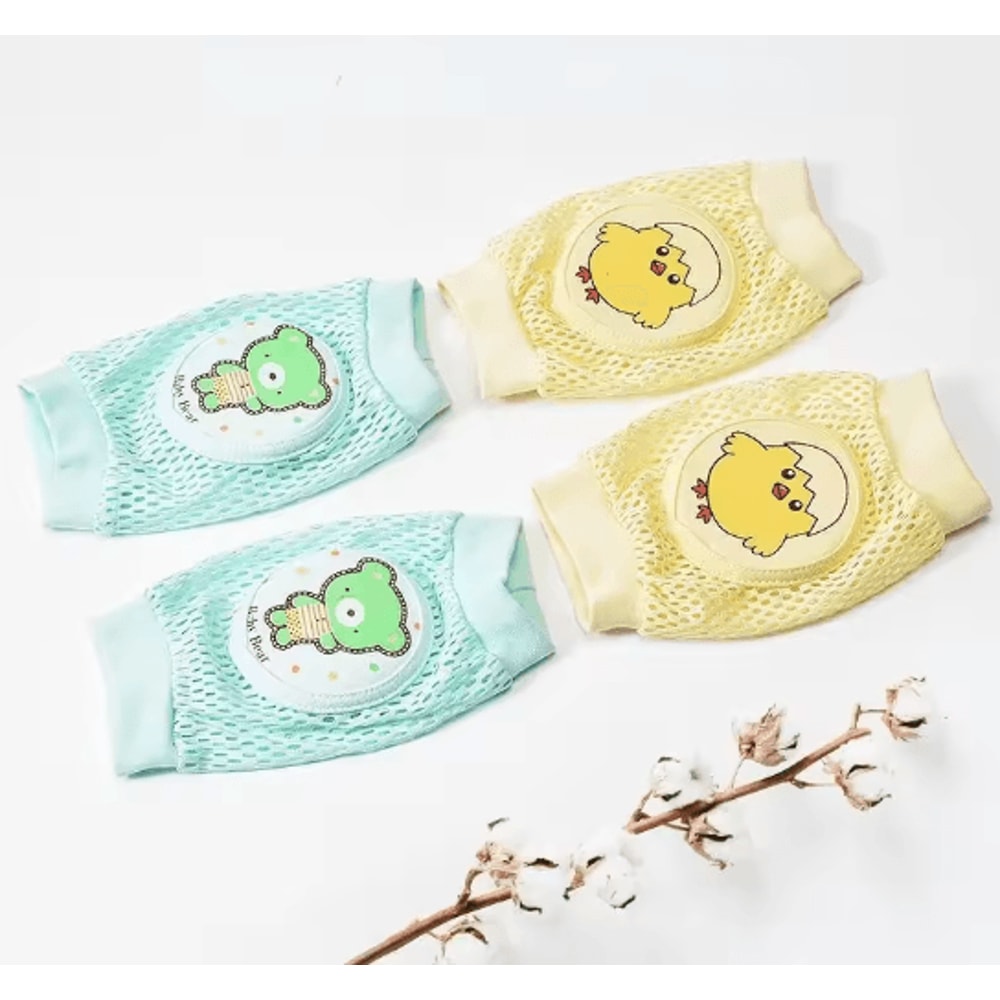 2 Pack Baby Knee Pads Breathable Anti Slip Knee Pads For Crawling Toddlers 3