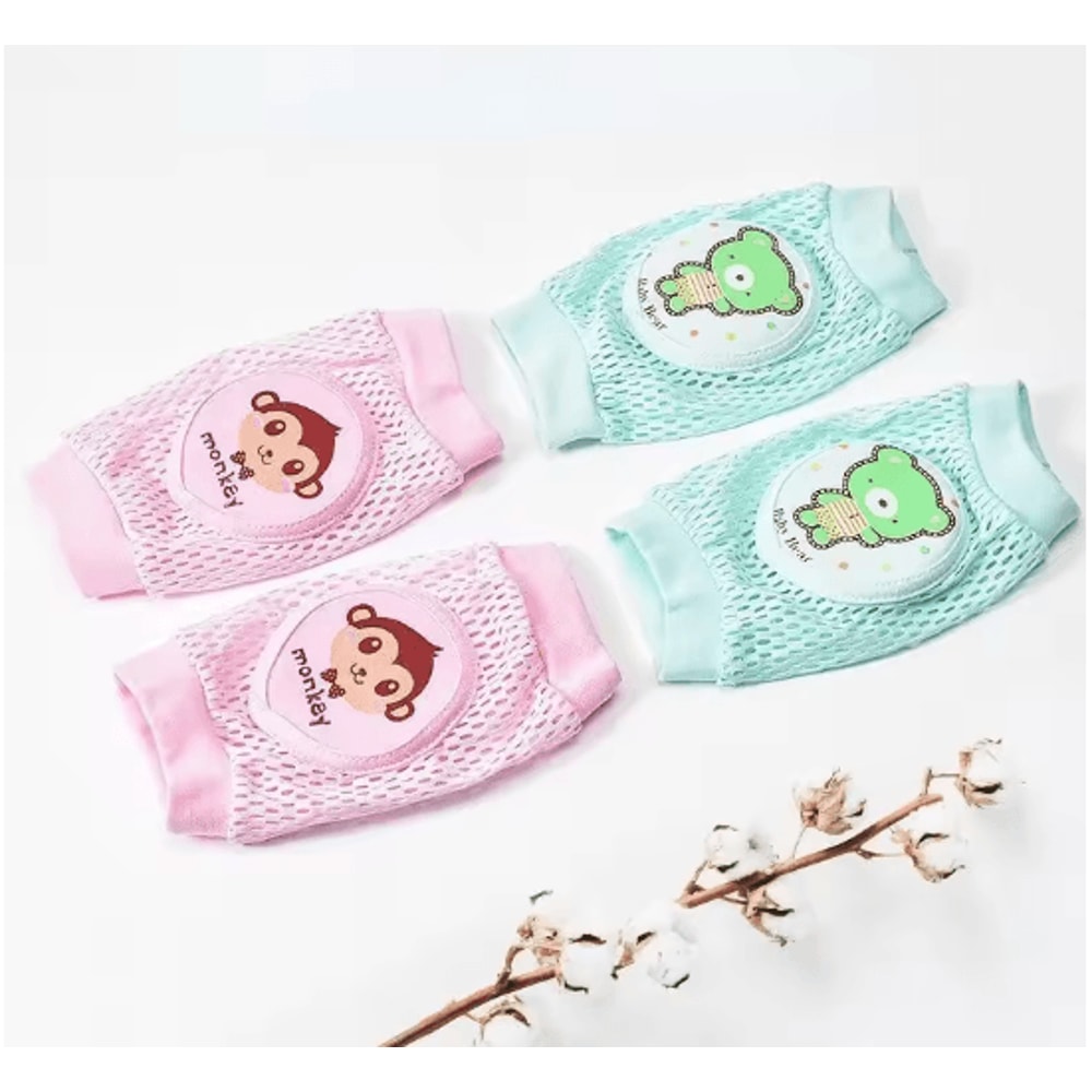 2 Pack Baby Knee Pads Breathable Anti Slip Knee Pads For Crawling Toddlers 4