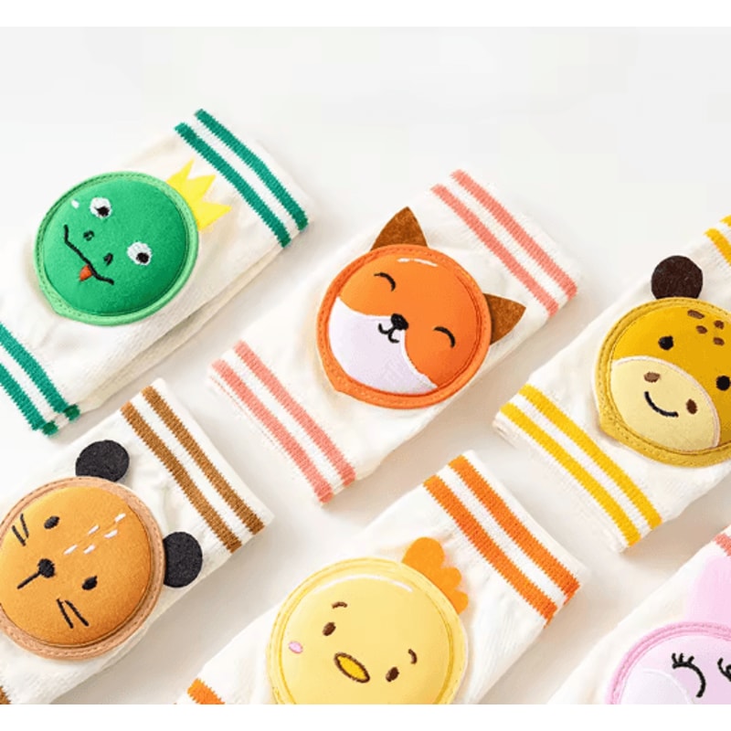 Breathable Baby Knee Pads For Crawling Anti Slip Summer Cartoon Knee Protectors 1