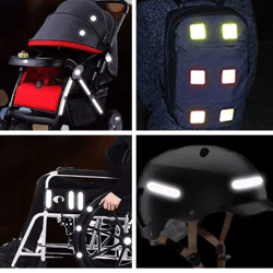 reflective stroller safety stickers 10pcs baby stroller reflective patches for night visibility