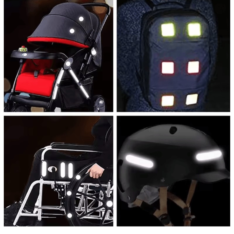 Reflective Stroller Safety Stickers 10PCS Baby Stroller Reflective Patches For Night Visibility 0