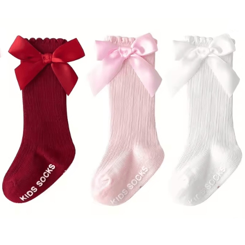 Royal Bow Knee High Fishnet Socks For Girls 6