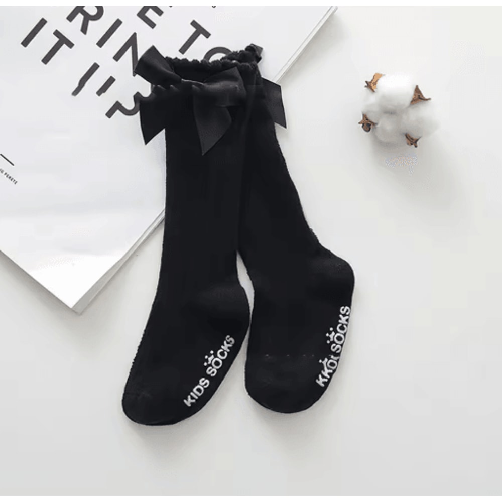 Royal Bow Knee High Fishnet Socks For Girls 8