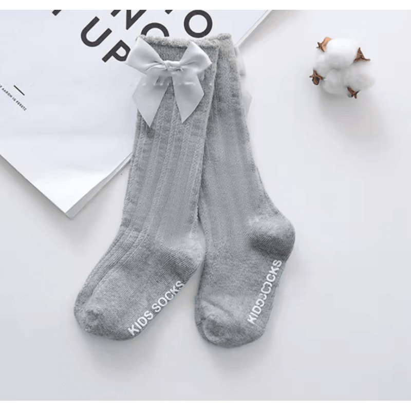 Royal Bow Knee High Fishnet Socks For Girls 9