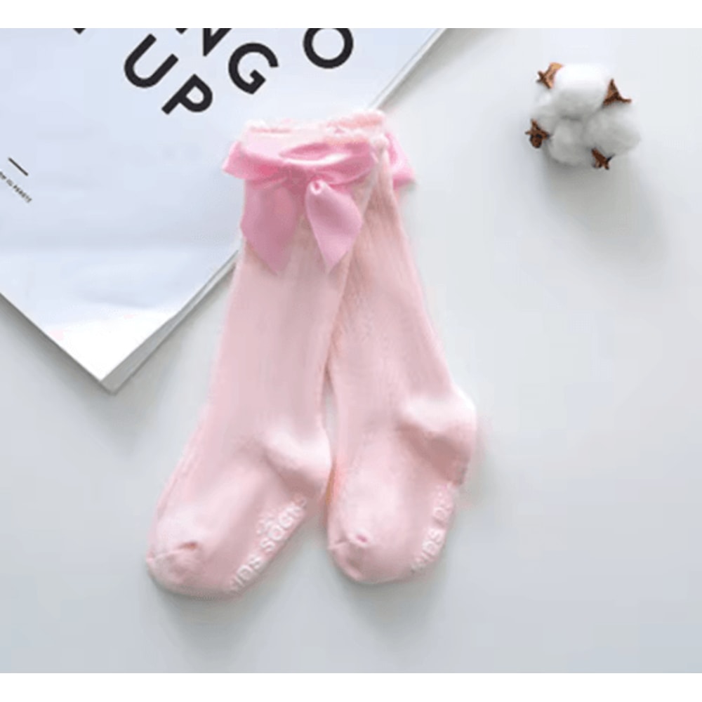 Royal Bow Knee High Fishnet Socks For Girls 10