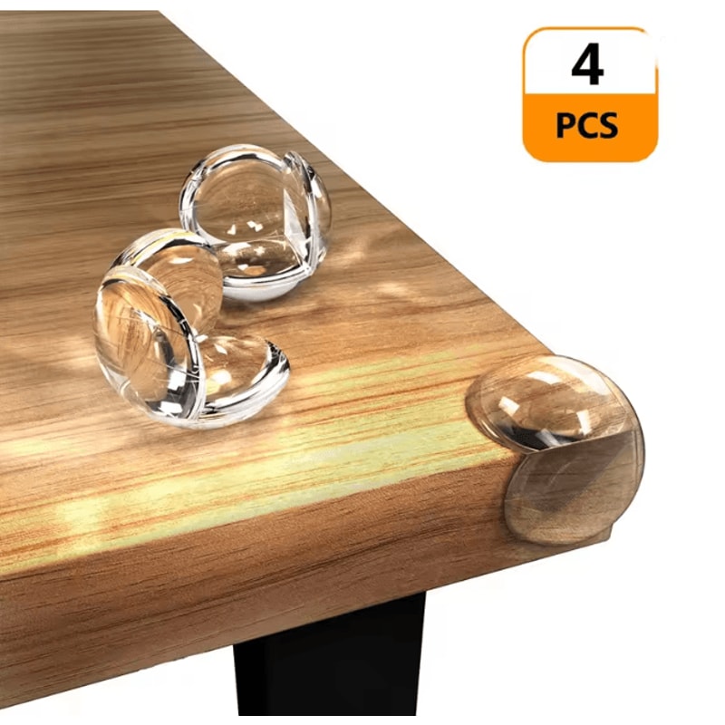 Baby Safety Corner Protectors Soft Silicone Table Edge Guards 4 Pack 0