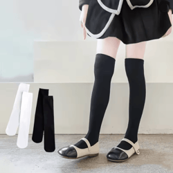 girls over knee socks soft long student stockings for kids 1 to 12 years