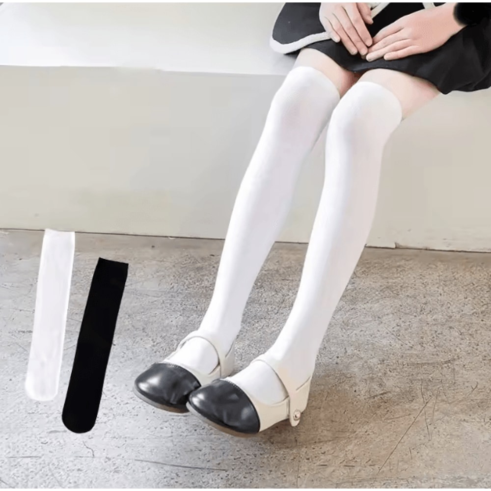 Girls Over Knee Socks Soft Long Student Stockings For Kids 1 To 12 Years 1