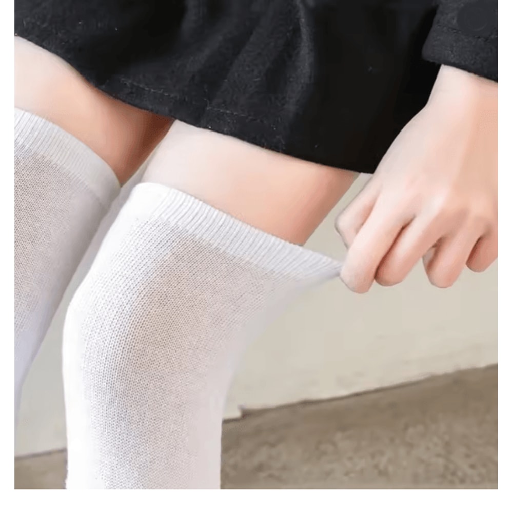 Girls Over Knee Socks Soft Long Student Stockings For Kids 1 To 12 Years 3