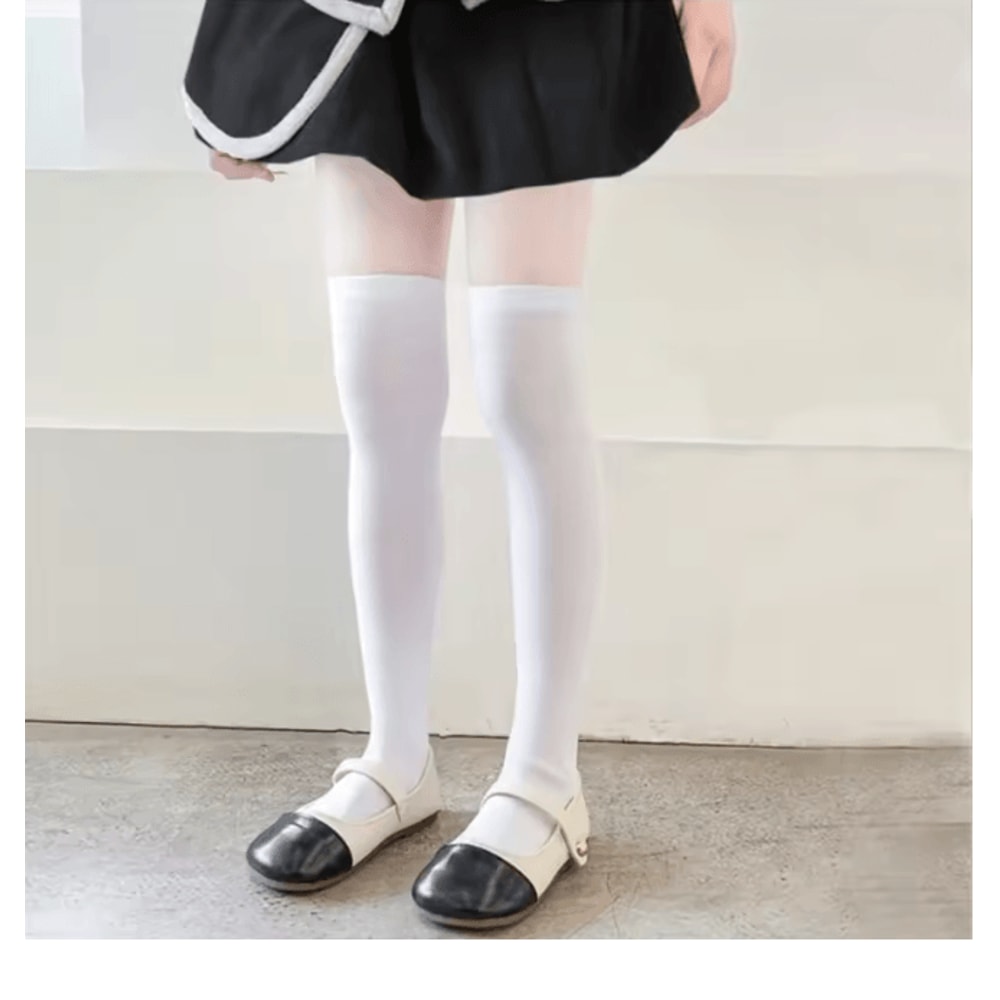 Girls Over Knee Socks Soft Long Student Stockings For Kids 1 To 12 Years 5