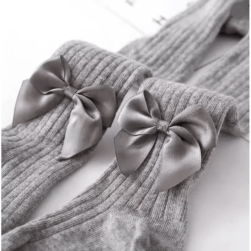 Girls Cotton Bow Tights High Waist Winter Pantyhose For Toddlers And Kids 2