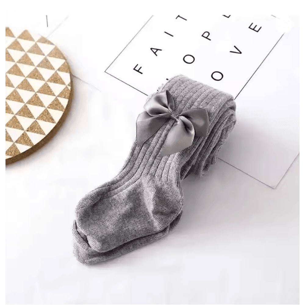Girls Cotton Bow Tights High Waist Winter Pantyhose For Toddlers And Kids 5