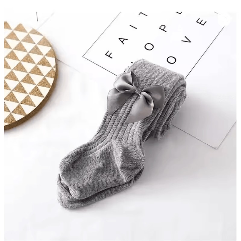 Girls Cotton Bow Tights High Waist Winter Pantyhose For Toddlers And Kids 5