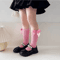 Girls Long Tube Dance Socks Solid Color Princess Student Mid Calf Socks 7