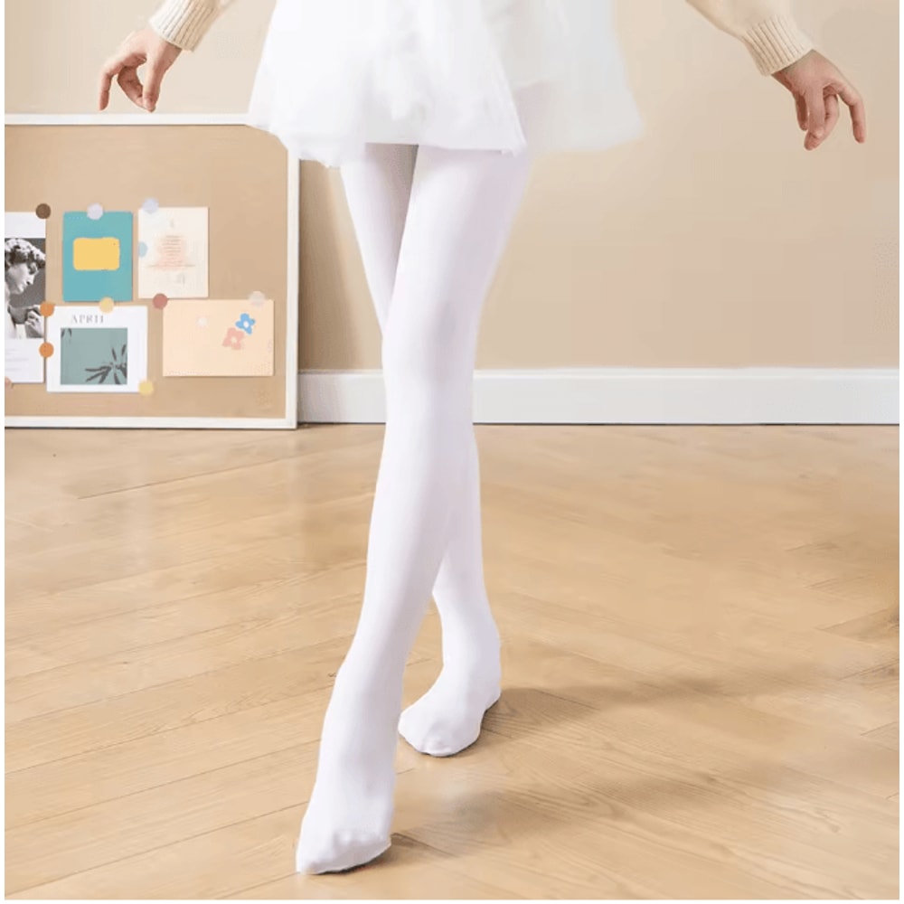 Girls Velvet Ballet Dance Tights Soft Solid Color Kids Pantyhose 4